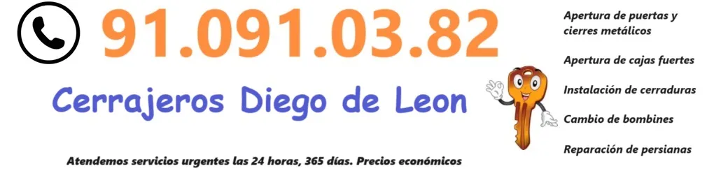 Cerrajeros Diego de Leon 24 horas